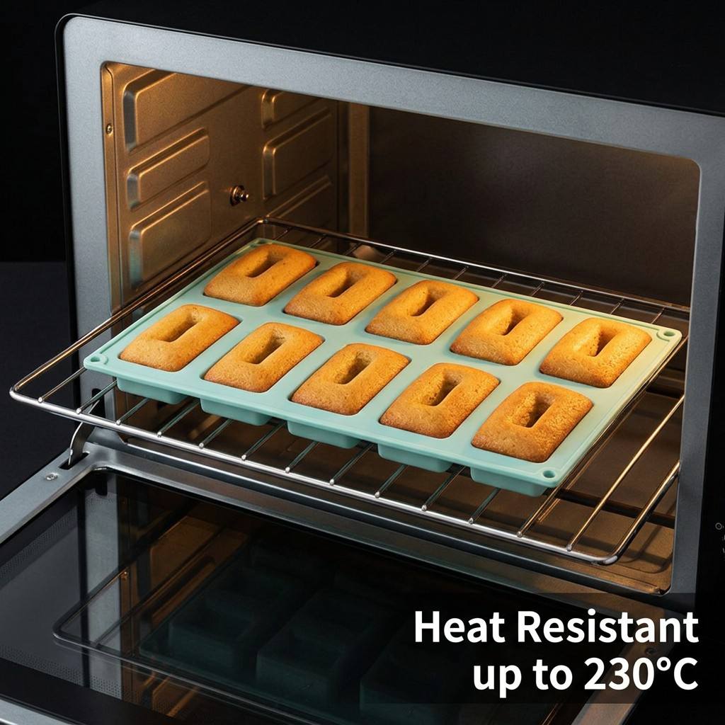 Soap Making Vendors - Non-stick 10-Hole Rectangle Silicone Baking Mold