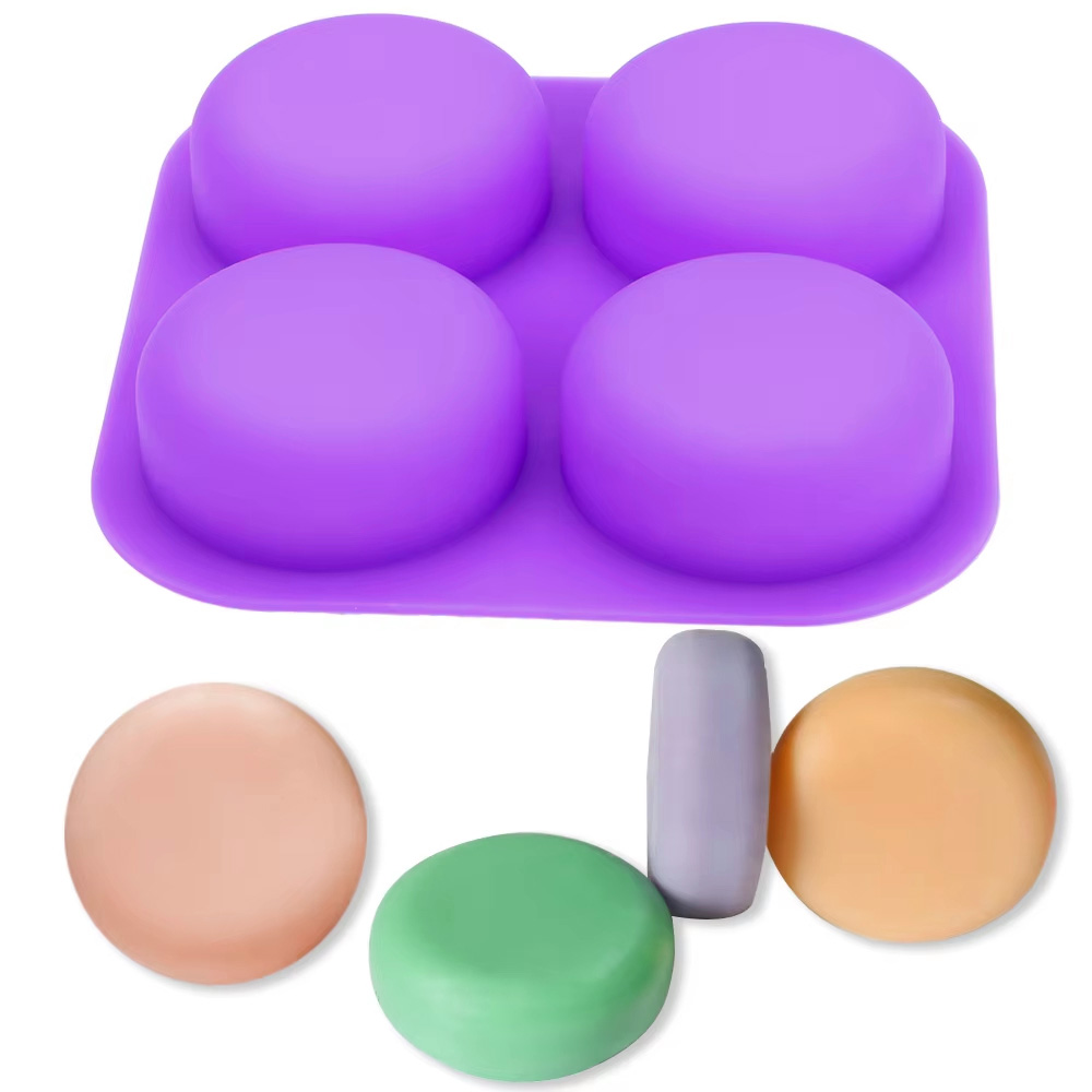 Soap Making Vendors - 1-2 PCS 4 Cavity Reusable Round