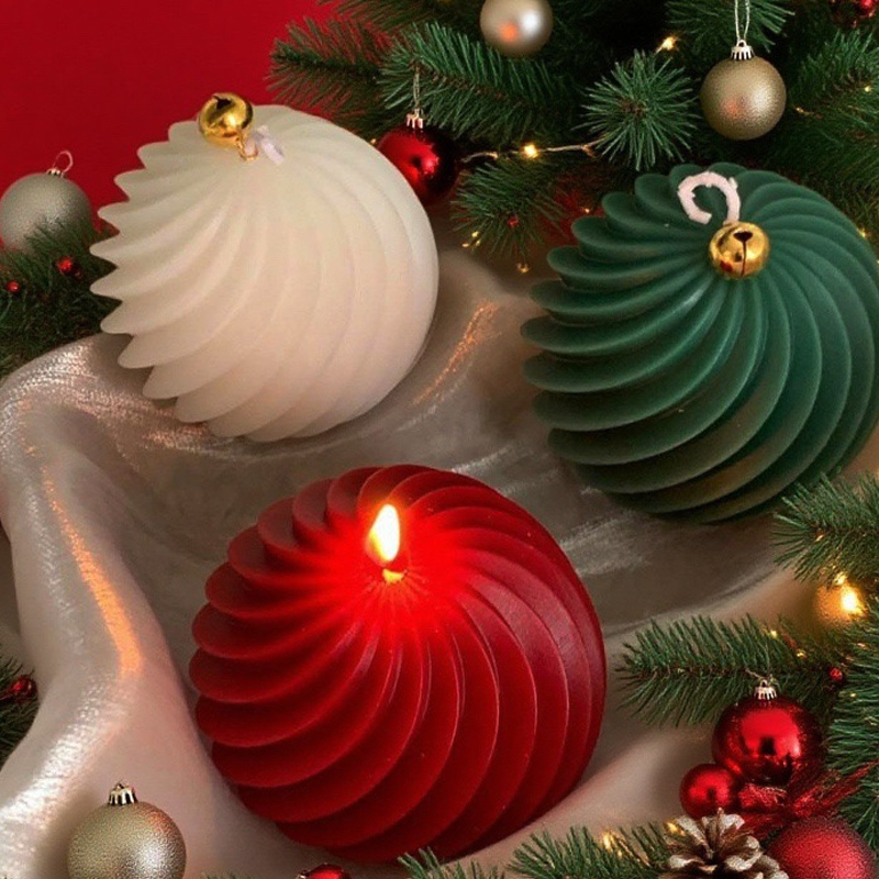 Spiral stripe Ball Silicone Ca - Soap Making In Home review and price