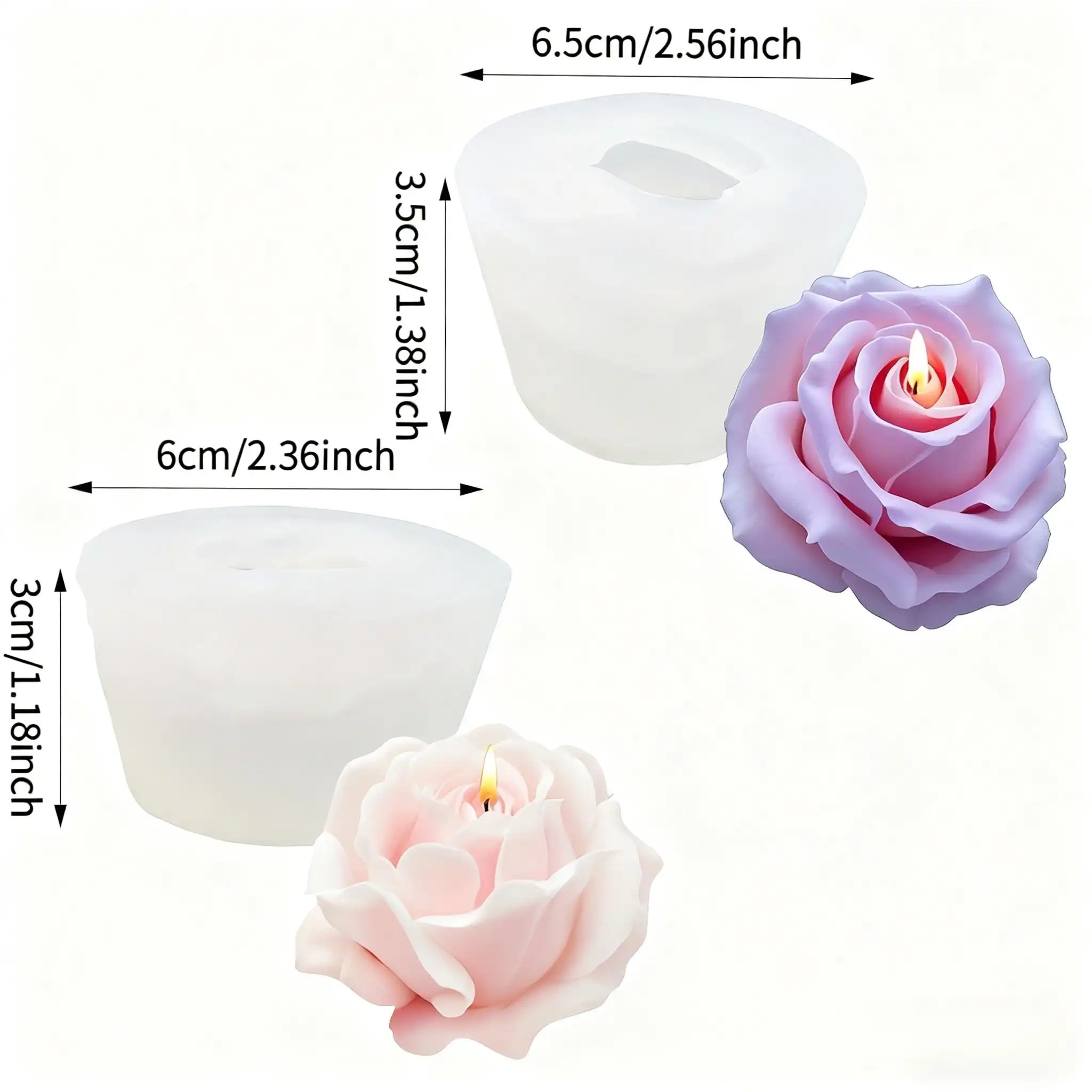 2-Piece Romantic 3D Rose Silic - Soap Making In Home review and price