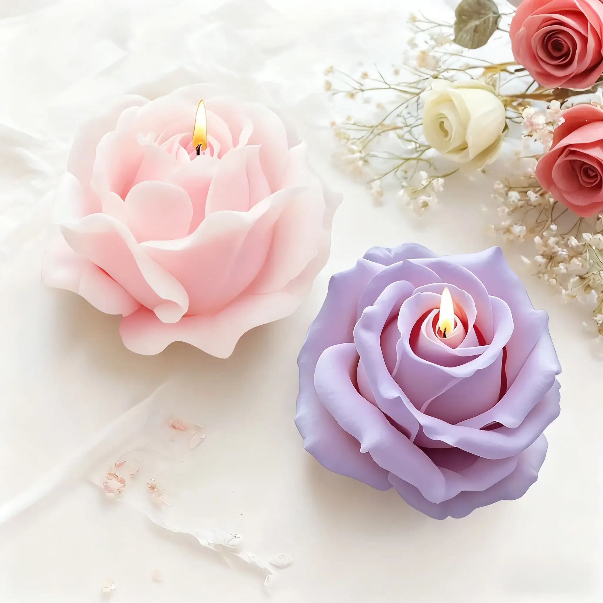 2-Piece Romantic 3D Rose Silic - Soap Making In Home review and price