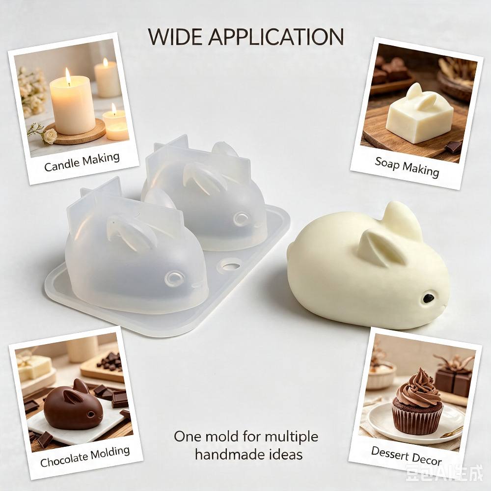 3D Mini Rabbit Silicone Mold F - Soap Making Vendors review and price