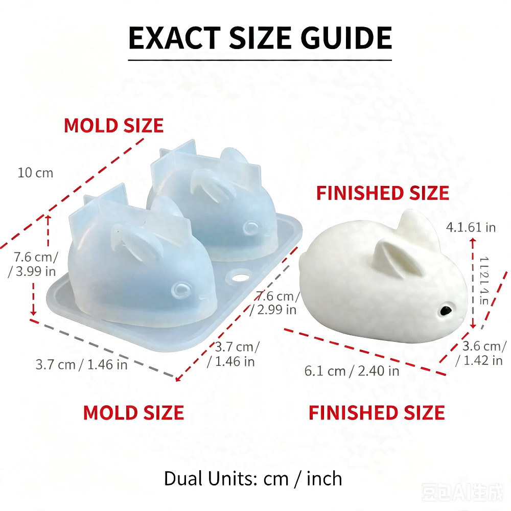 3D Mini Rabbit Silicone Mold F - Soap Making Vendors review and price