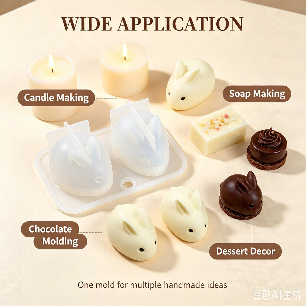 3D Mini Rabbit Silicone Mold F - Soap Making Vendors review and price