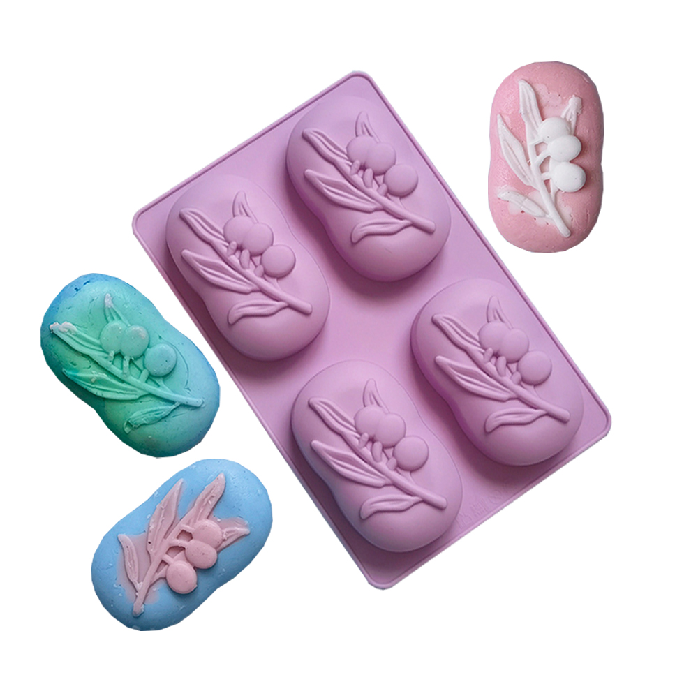 4 Cavities Oval Olive Tree Sil - Soap Making In Home review and price