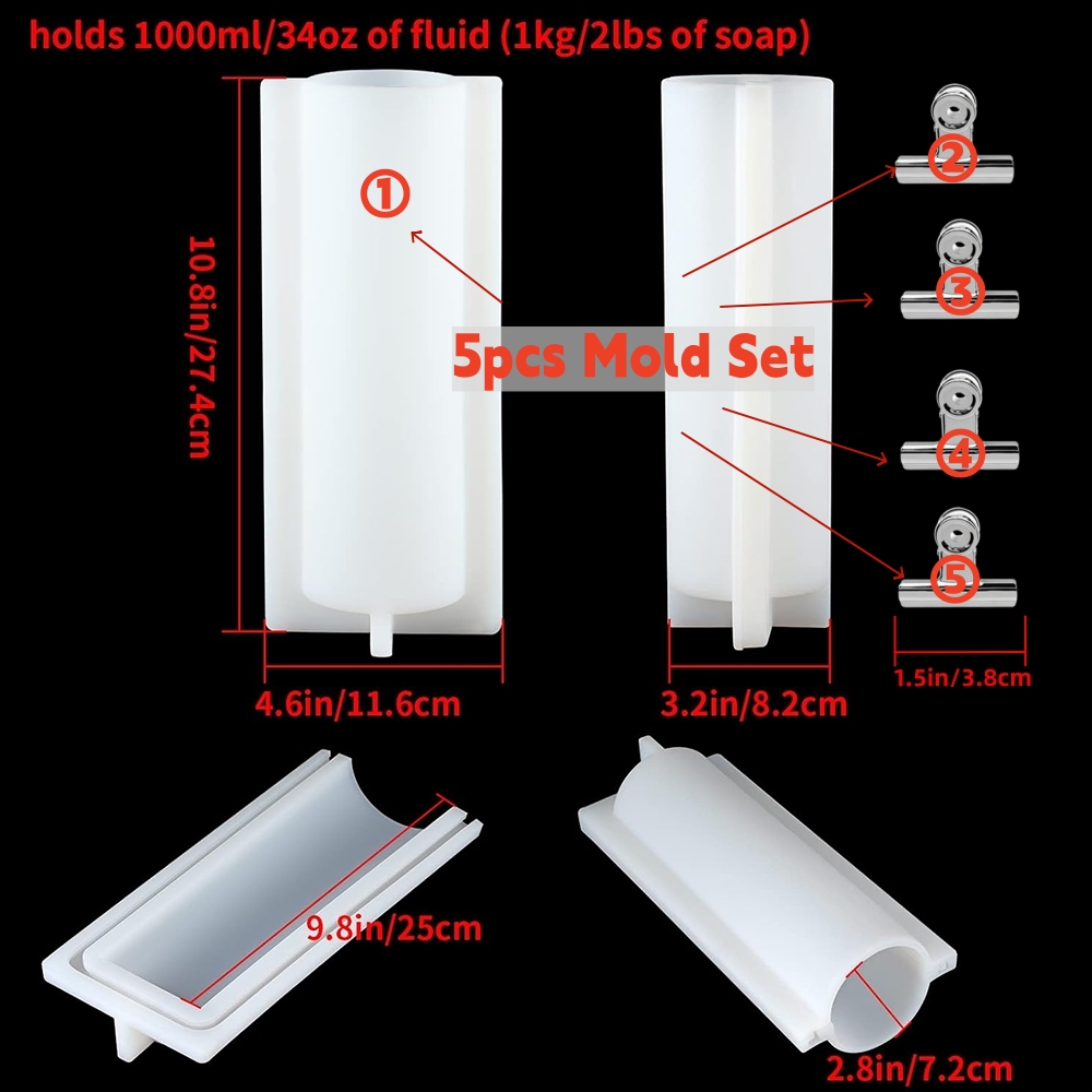 Big Cylinder Tube Soap Mold wi - Soap Making Vendors review and price