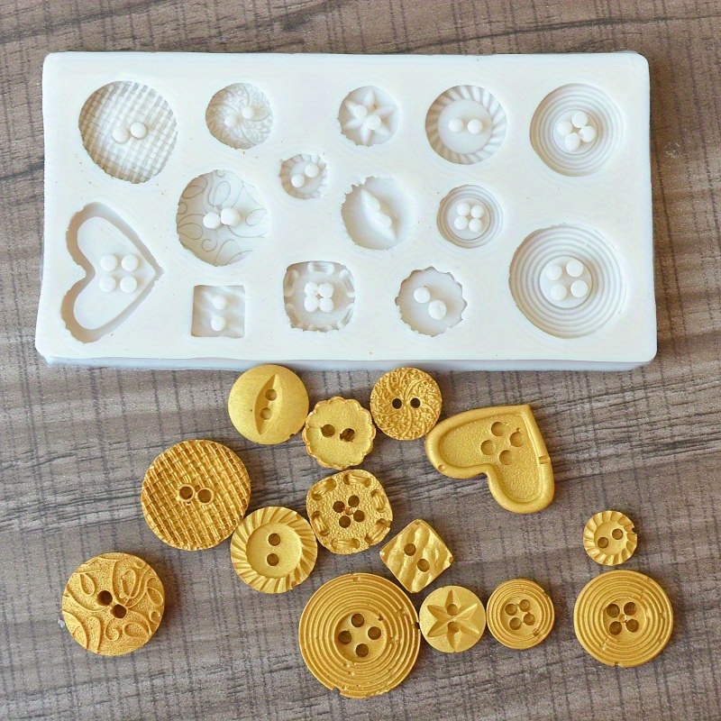 Buttons Shape Silicone Mold Si - Soap Making Kits review and price