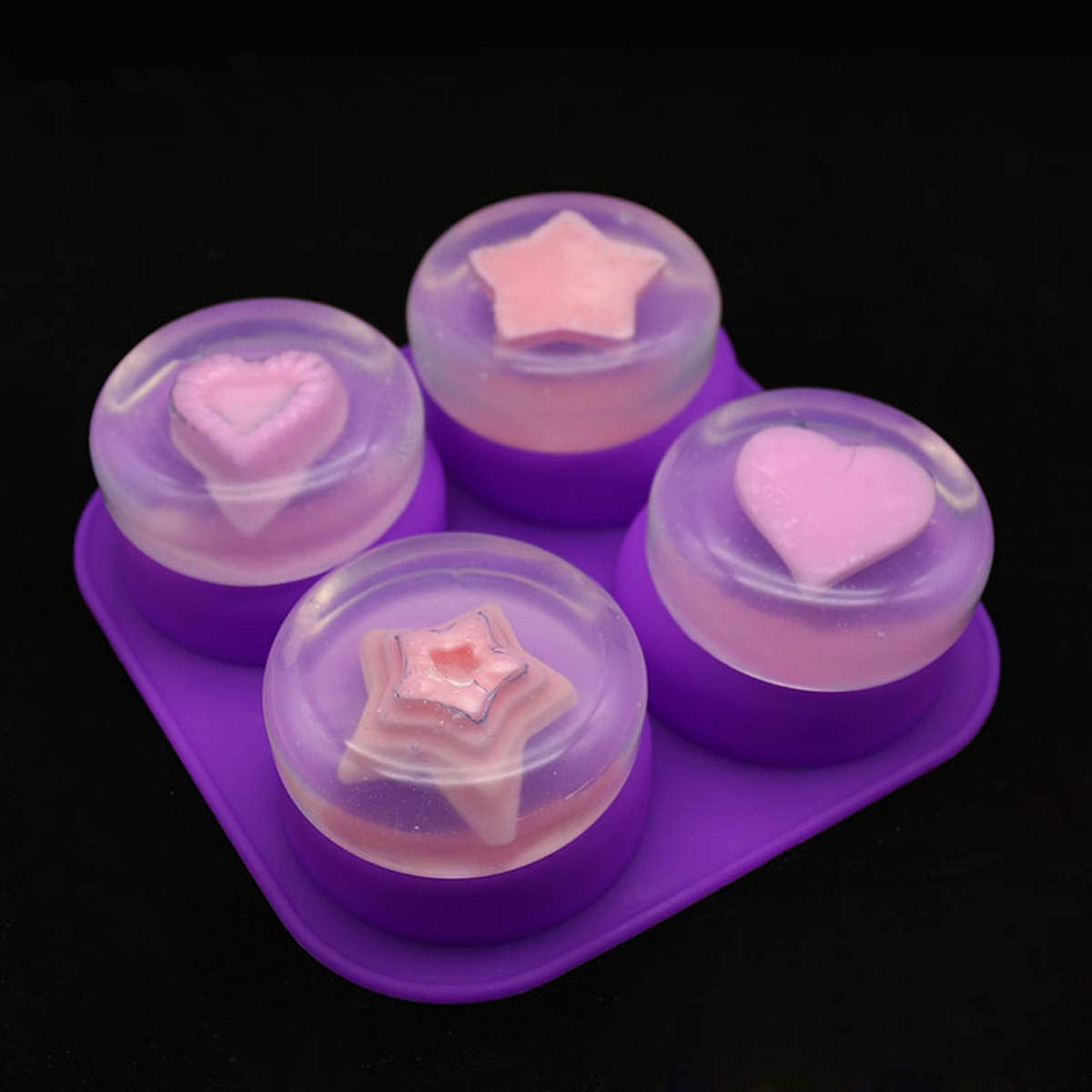 1-2 PCS 4 Cavity Reusable Roun - Soap Making Vendors review and price