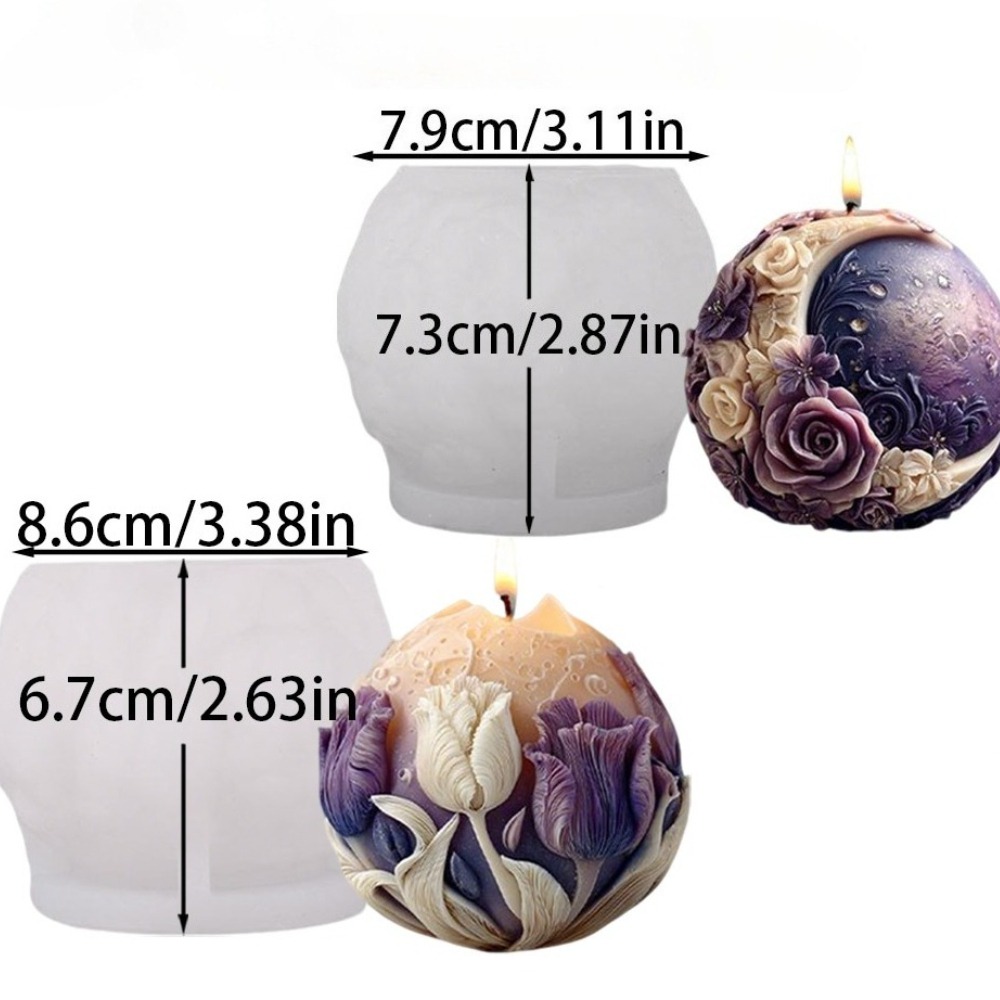 Moon Rose Tulip Ball Candle Si - Soap Making In Home review and price
