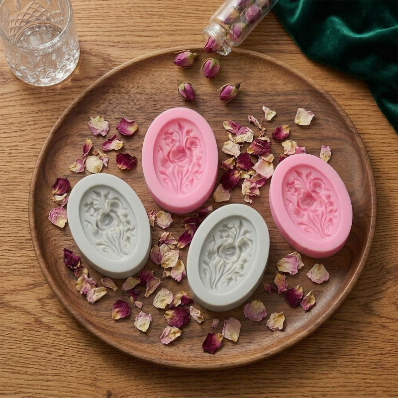 4 Silicone mold with flower sh - Soap Making Kits review and price