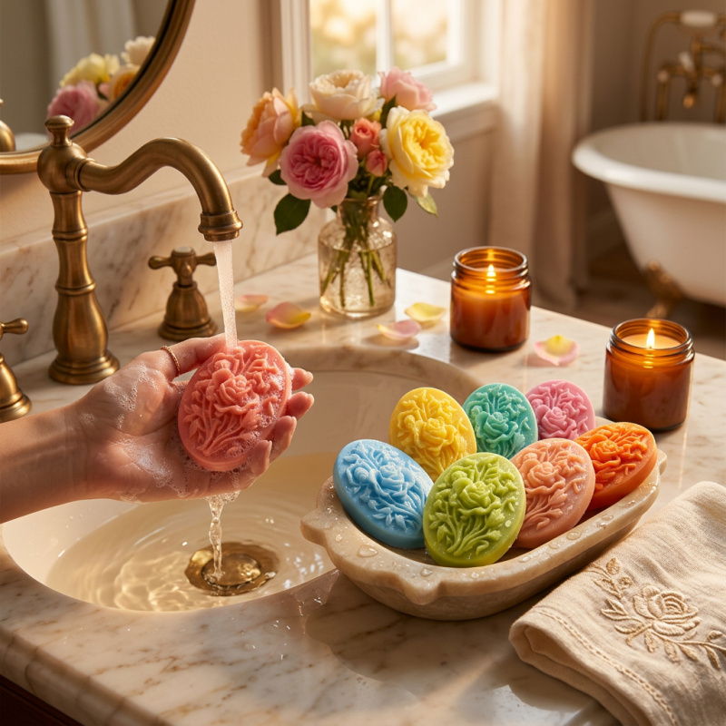 4 Silicone mold with flower sh - Soap Making Kits review and price
